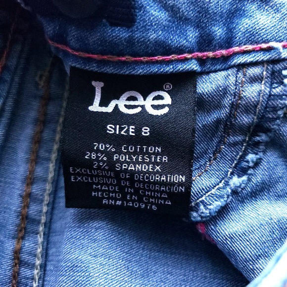 Lee Girls Midi Short Embroidered Flower Hummingbirds Color Blue Size 8 - NWT - Picture 6 of 6